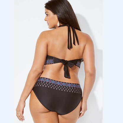 Geometric Print Triangle Bikini Set - Swimwear - LeStyleParfait Kenya