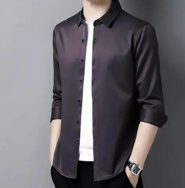 Gilan Plus Size Silk Shirts For Men - Silk Shirt - LeStyleParfait