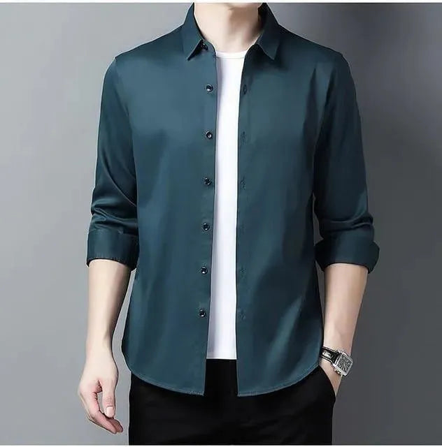 Gilan Plus Size Silk Shirts For Men - Silk Shirt - LeStyleParfait