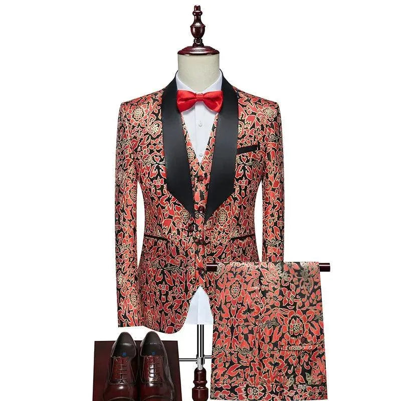 Giovanni Wild Three Piece Tuxedo Suit - Tuxedo Suit - LeStyleParfait