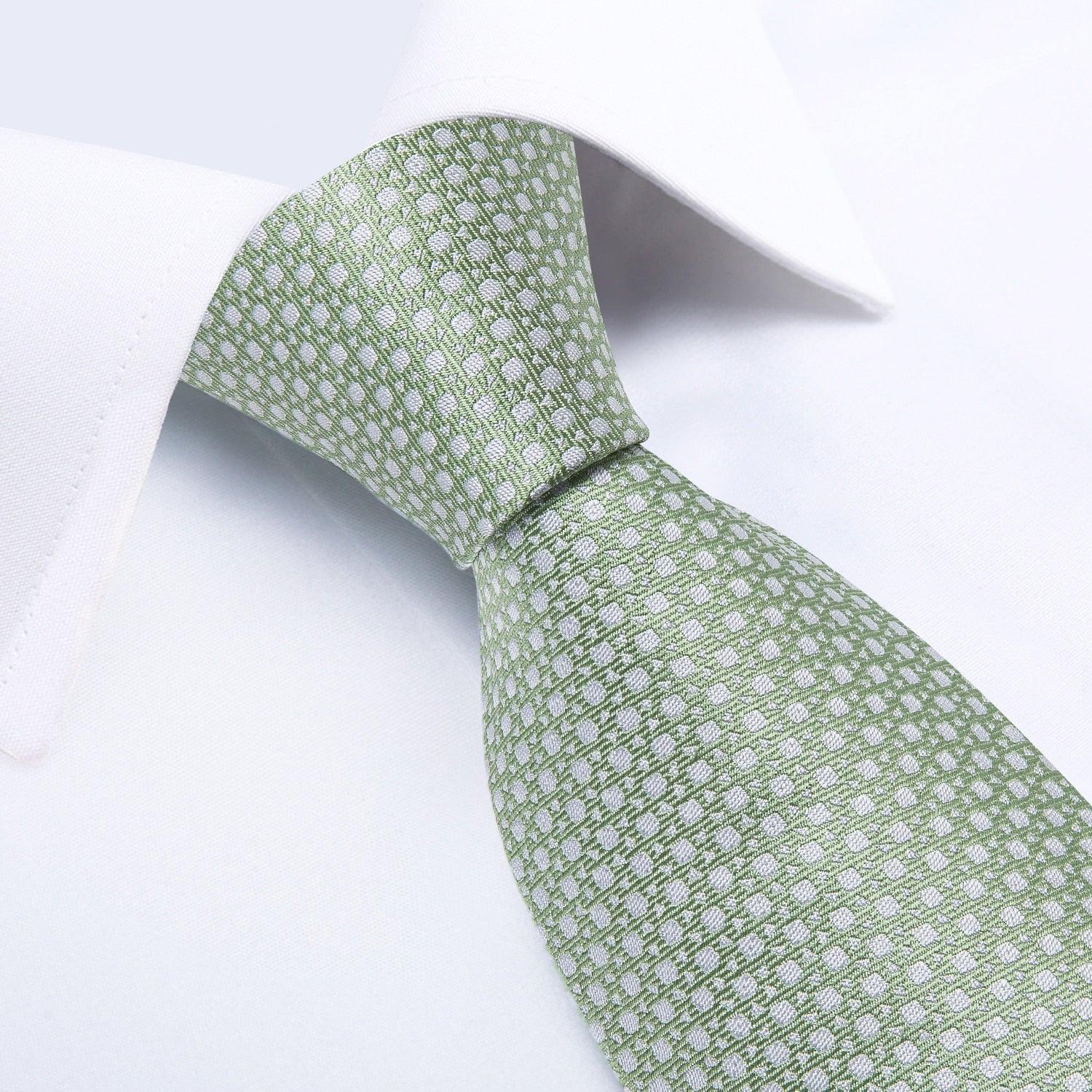 Green Luxury Necktie Set - Necktie - LeStyleParfait Kenya
