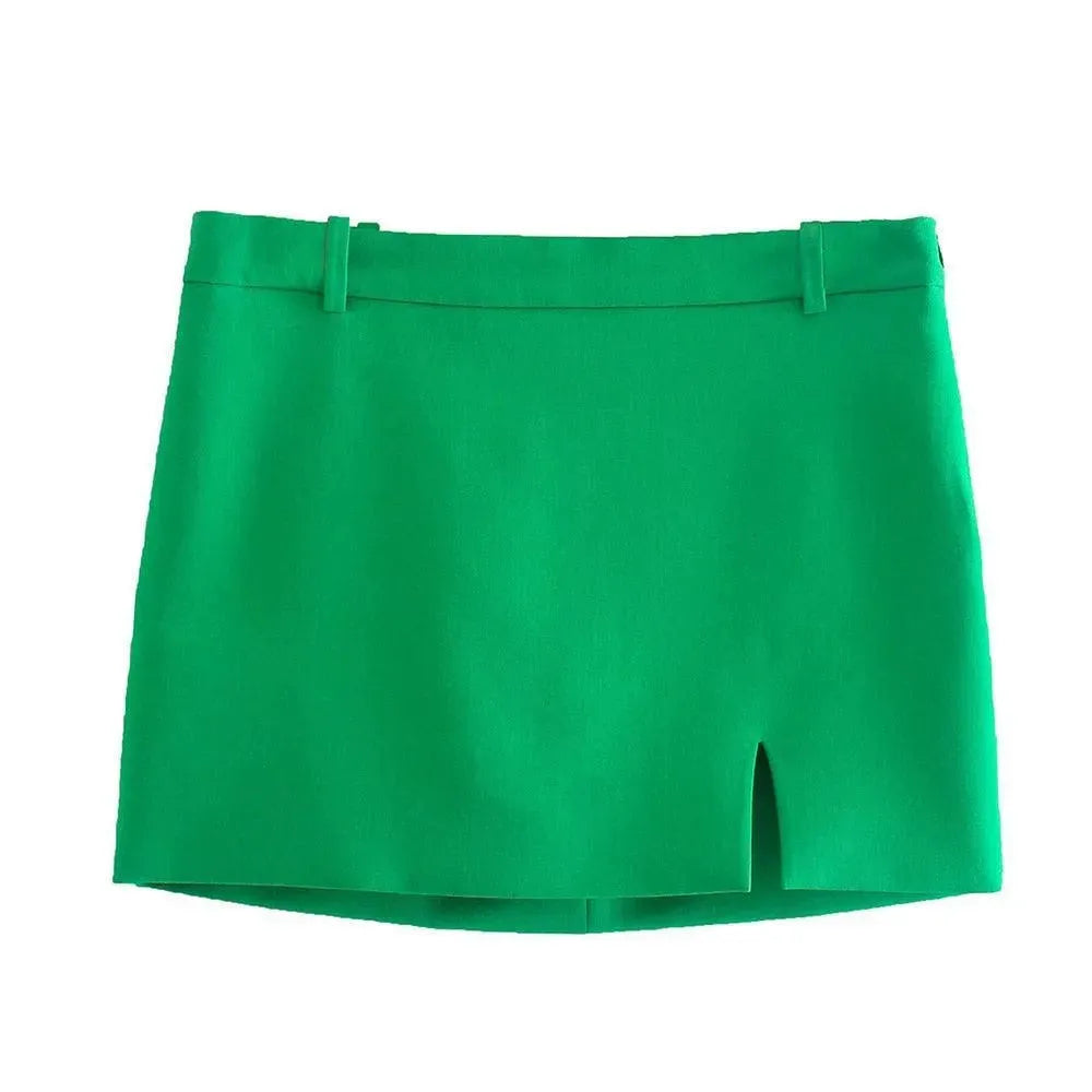 Green Mini Skirt Suit - Skirt Suit - LeStyleParfait