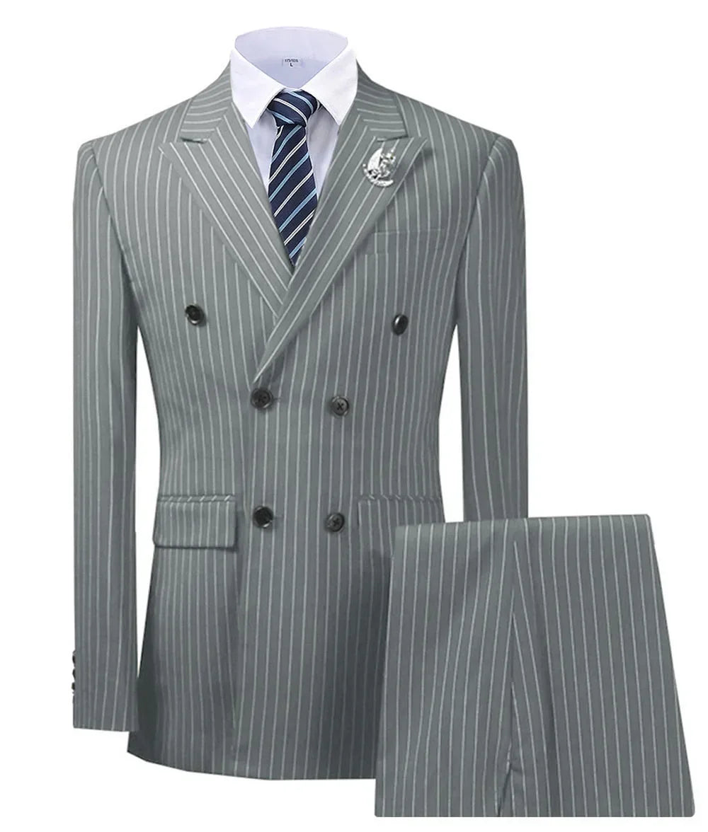 Olive Green Men's 2 Piece Slim Fit Suit