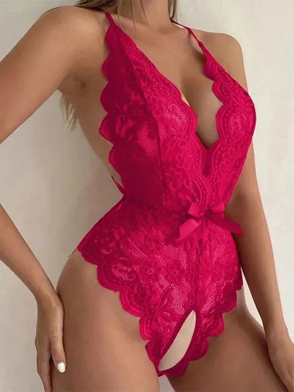 LeStyleParfait Women's Lingerie Sexy Ladies Teddies, Lingerie Plain-Solid-Teddies