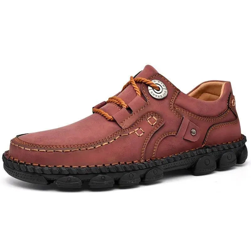 Hawk Rugged Lace-Up Leather Shoes - Casual Shoes - LeStyleParfait