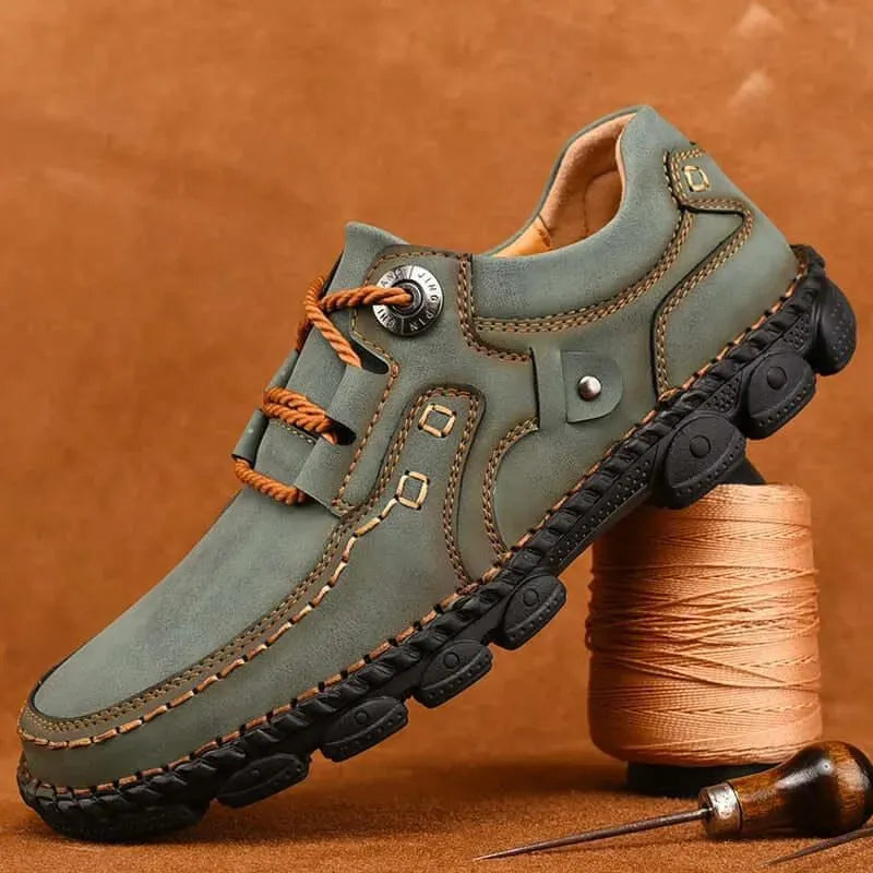 Hawk Rugged Lace-Up Leather Shoes - Casual Shoes - LeStyleParfait