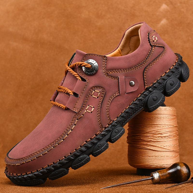 ''Hawk'' - Rugged Lace-Up Leather Shoes - Shoes - LeStyleParfait Kenya
