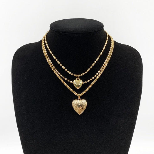 Hearts Pendant Necklace - Multi-Layered Women's Jewelry - Necklace - LeStyleParfait Kenya