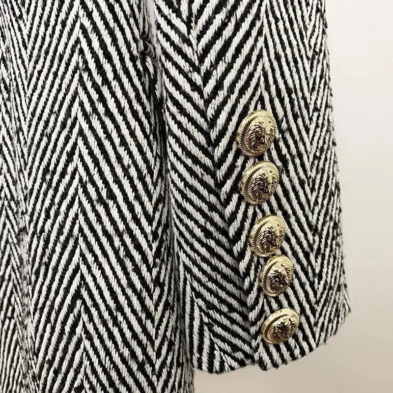 Herringbone Winter Coat For Women - Coat - LeStyleParfait
