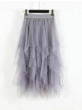 High Waist Elastic Midi Skirt-Women's Skirt-LeStyleParfait