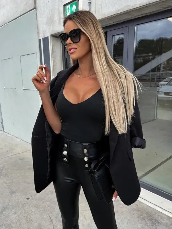 High Waist Leather Women Pants - Women Pants - LeStyleParfait