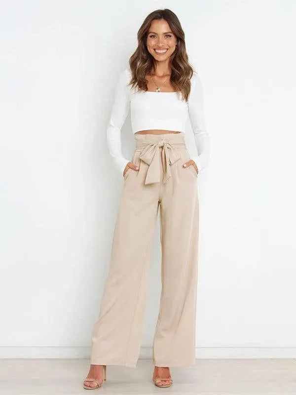 High Waist Wide Leg Women Pants - Women Pants - LeStyleParfait