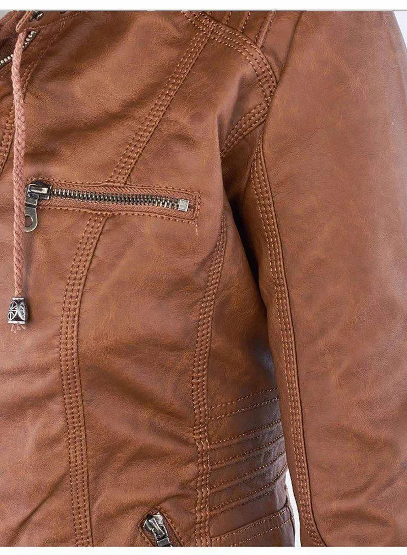 Hooded Leather Jackets For Women - Leather Jacket - LeStyleParfait