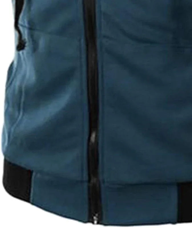 Gilet sans manches à capuche pour homme, couleur unie, coupe ajustée 