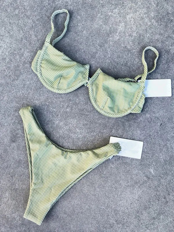 Maillot de bain une pièce rétro à pois pour femme
