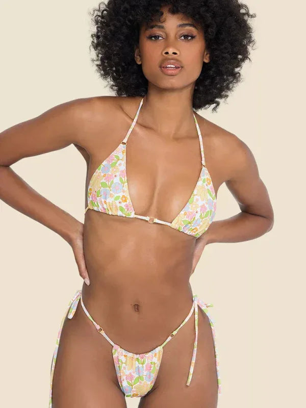 Women Polka Dot String Bikini Set