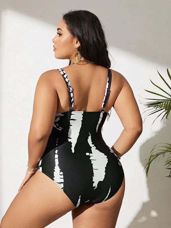 Women Abstract Shaping One Piece Swimsuit