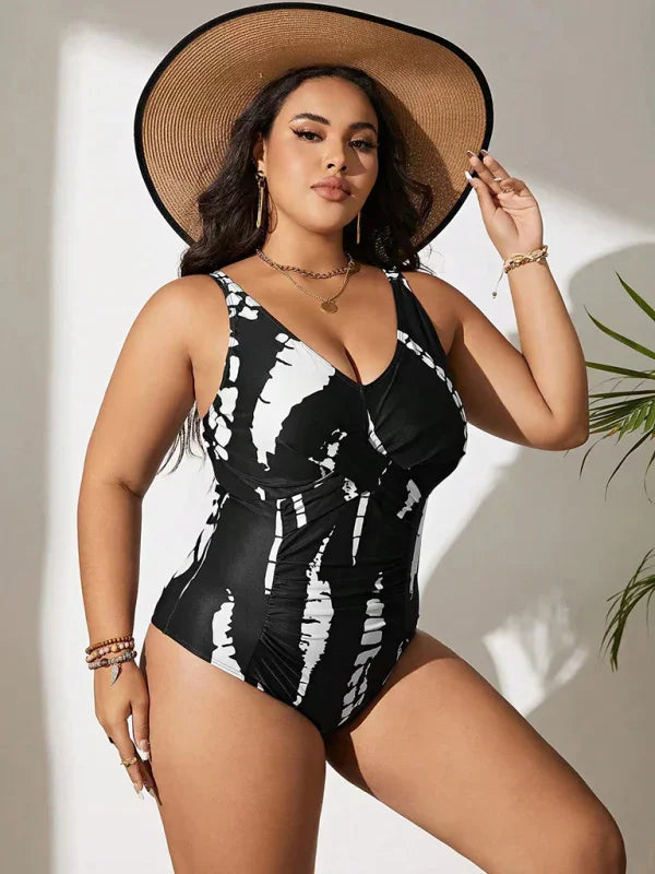 Women Abstract Shaping One Piece Swimsuit