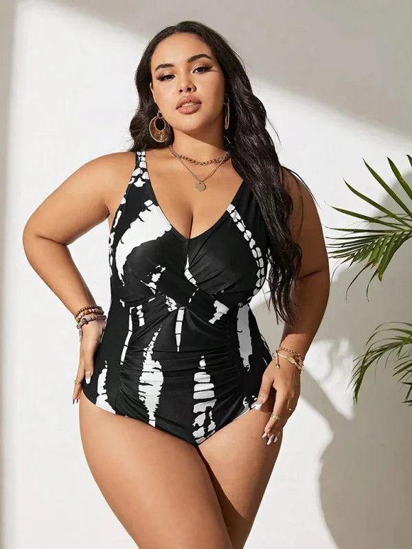 Women Abstract Shaping One Piece Swimsuit