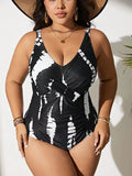 Women Abstract Shaping One Piece Swimsuit