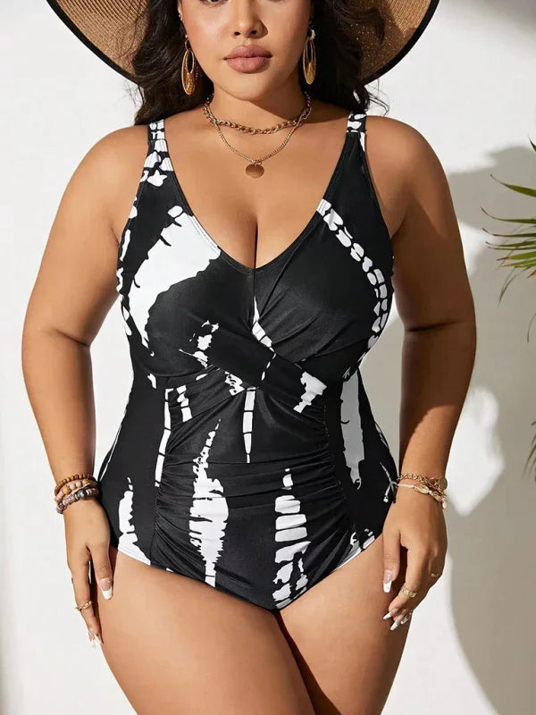Women Abstract Shaping One Piece Swimsuit