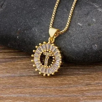 Initial Letter Charm Pendant Necklace - Pendant Necklace - LeStyleParfait