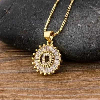 Initial Letter Charm Pendant Necklace - Pendant Necklace - LeStyleParfait