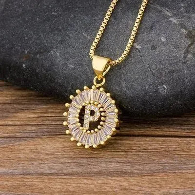 Initial Letter Charm Pendant Necklace - Pendant Necklace - LeStyleParfait