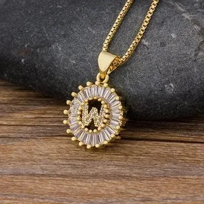 Initial Letter Charm Pendant Necklace - Pendant Necklace - LeStyleParfait