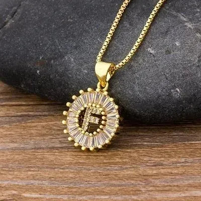 Initial Letter Charm Pendant Necklace - Pendant Necklace - LeStyleParfait