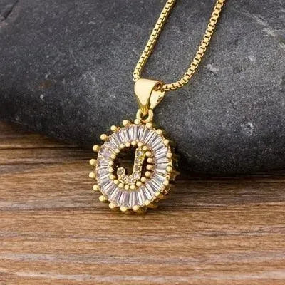 Initial Letter Charm Pendant Necklace - Pendant Necklace - LeStyleParfait