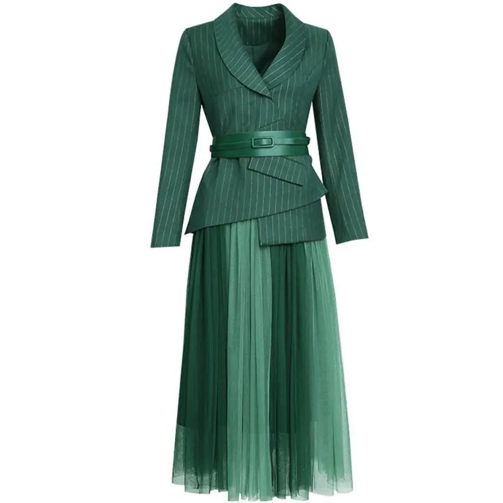 Irregular Blazer Skirt Suit - Skirt Suit - LeStyleParfait