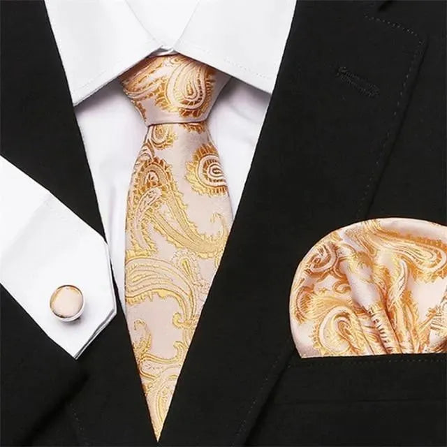 Jacquard Woven Necktie Set - Necktie - LeStyleParfait