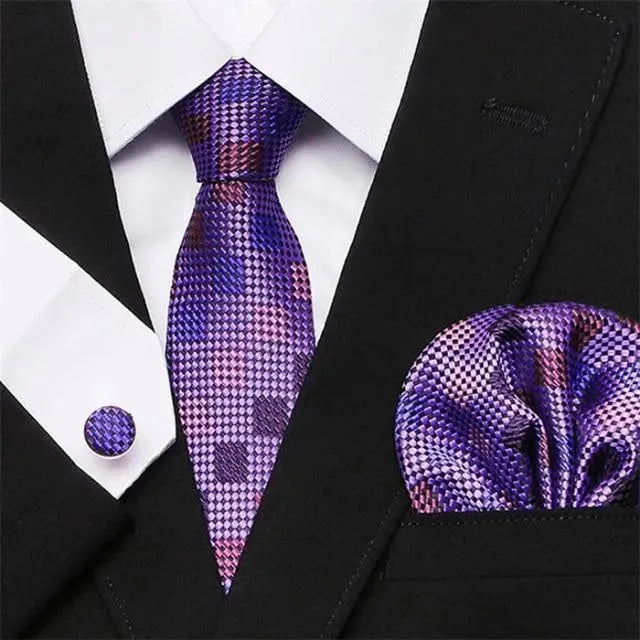 Jacquard Woven Necktie Set - Necktie | LeStyleParfait-Necktie