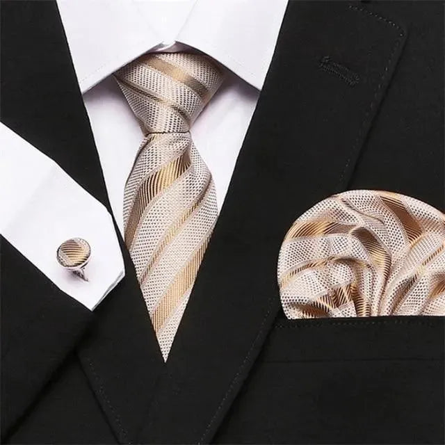 Jacquard Woven Necktie Set - Necktie | LeStyleParfait-Necktie