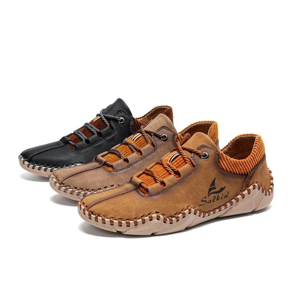 ''Jango'' - Casual Leather Sneakers - Shoes - LeStyleParfait Kenya