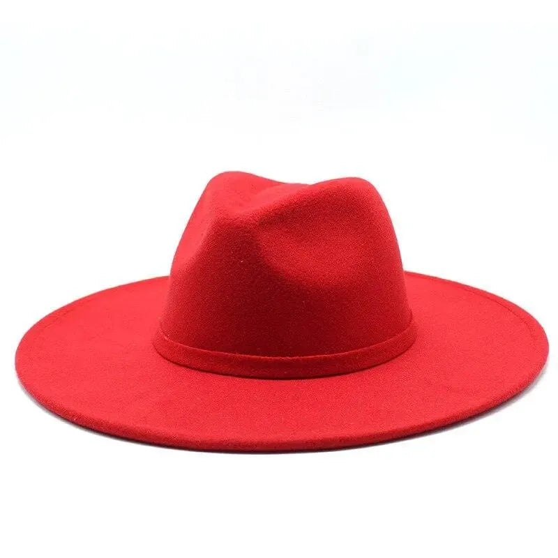 Jazz Style Wide Brim Fedora Hat - Fedora Hat - LeStyleParfait