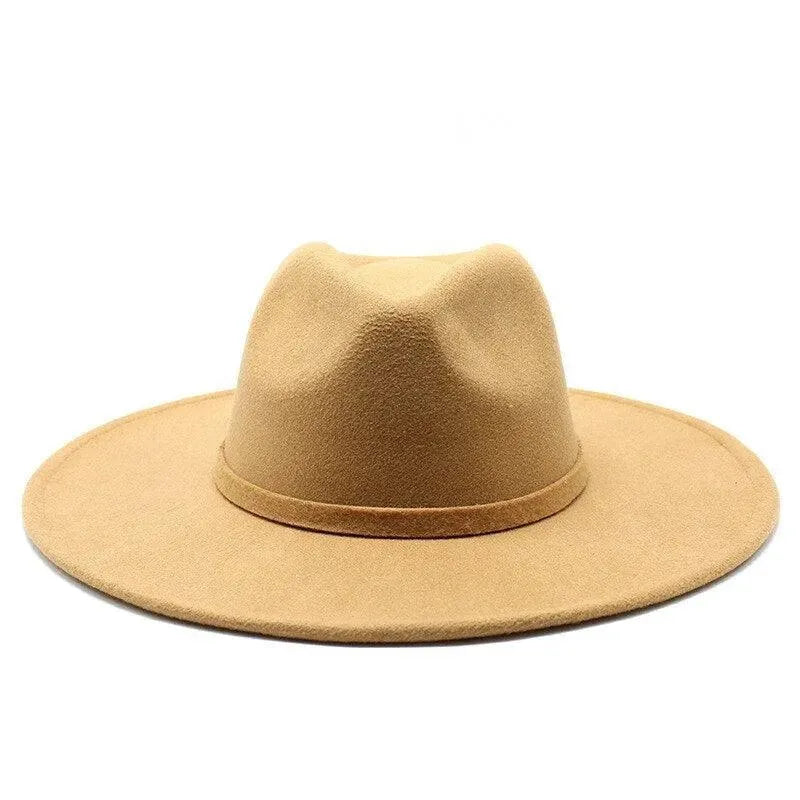 Jazz Style Wide Brim Fedora Hat - Fedora Hat - LeStyleParfait