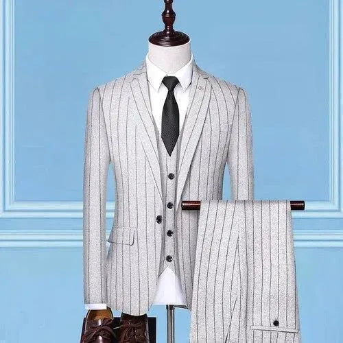 Jojo Style Pinstripes Business Suit - Three Piece Suit - LeStyleParfait