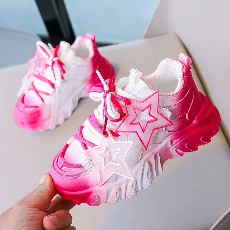 Kids' Sneakers - Chunky Sneakers - Lace-Up Spring-Autumn Shoes