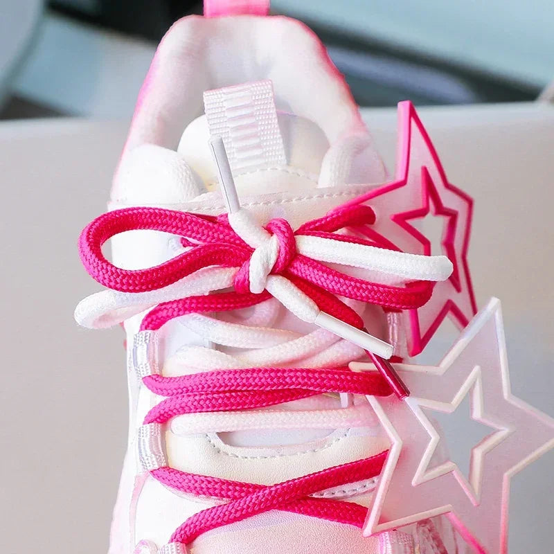 Kids' Sneakers - Chunky Sneakers - Lace-Up Spring-Autumn Shoes