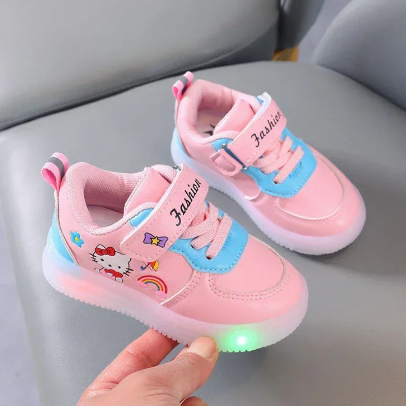Kids' Sneakers - Low-Top Girls Sneakers - Hook-Loop Velcro All-Season Shoes-Sneakers-LeStyleParfait
