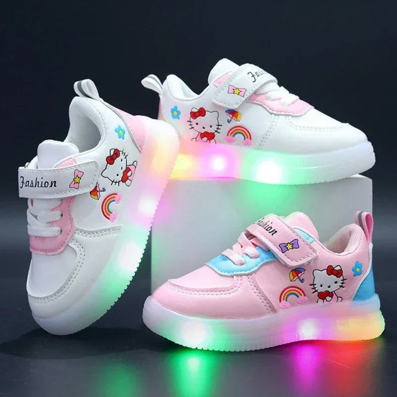 Kids' Sneakers - Low-Top Girls Sneakers - Hook-Loop Velcro All-Season Shoes-Sneakers-LeStyleParfait