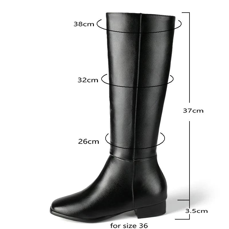 Knee High Square Heel Women Boots - Knee-High Boots - LeStyleParfait Kenya