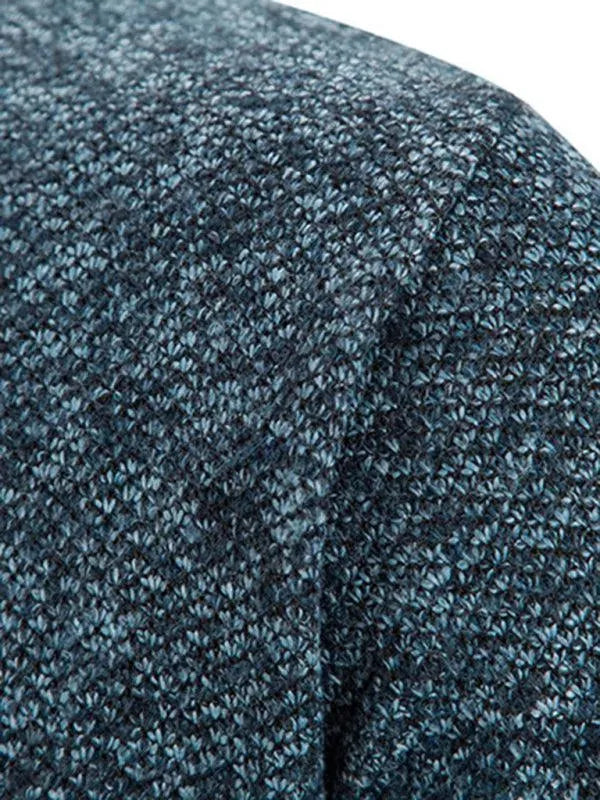 LeStyleParfait Men's Sweaters Casual Cardigan Houndstooth Mandarin Collar Long Sleeves-Cardigan Sweater