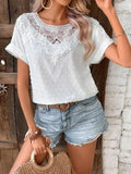 Lace Neck Women Top - Women Tops - LeStyleParfait