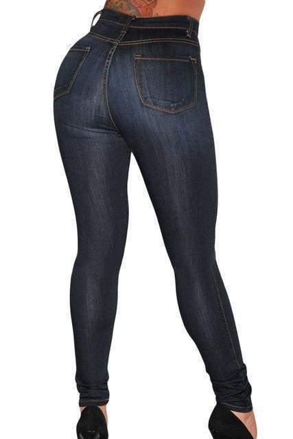 Ladies High-Waist Stretch Jeans - Pants - LeStyleParfait Kenya