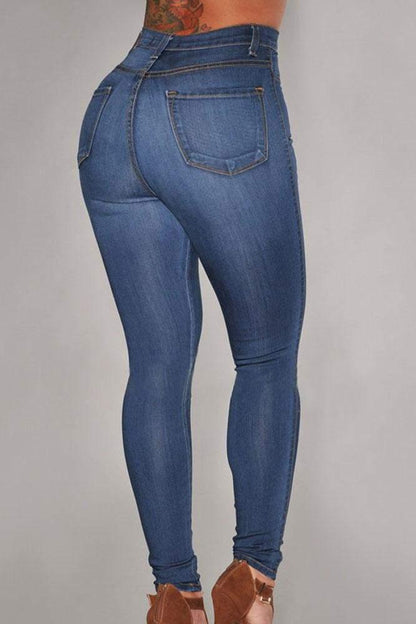Ladies High-Waist Stretch Jeans - Pants - LeStyleParfait Kenya