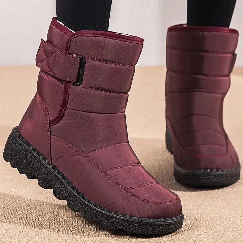 Ladies Slip-On Waterproof Winter Boots - Snow Boots - LeStyleParfait