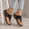 Layered Leather Wedge Sandals - Wedge Shoes - LeStyleParfait